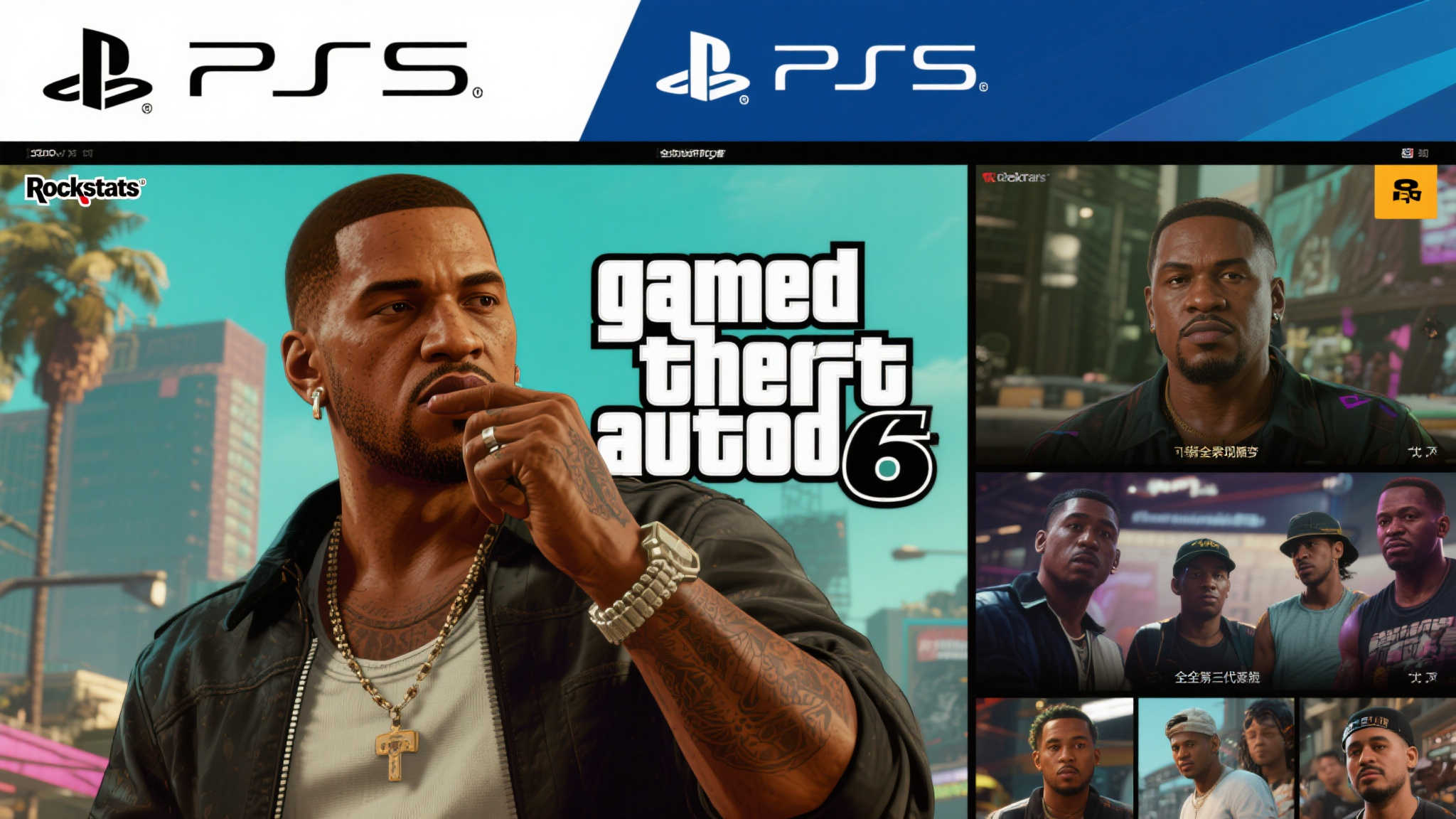 《GTA6》新预告曝光:PS5实机与过场画面齐现! 作为全球最受玩家期待的系列之一,《GTA