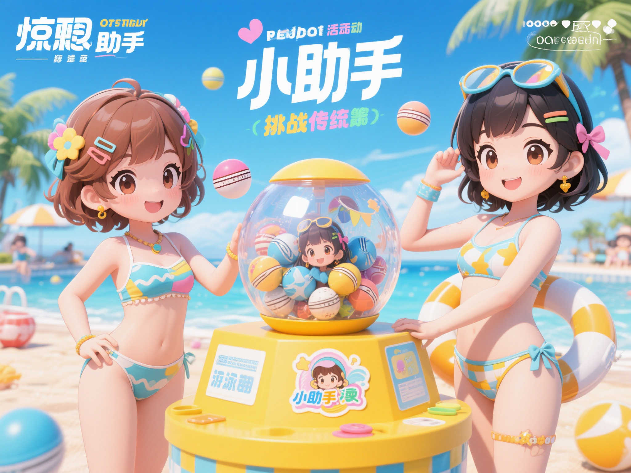 庆祝海咲生日：《沙滩排球 女神假期》活力助理特别泳装扭蛋上线